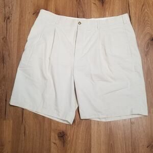 George Golf - Men’s Beige Golf Shorts Double Pleats in Front - Size 38